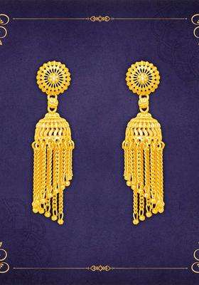 Gold-Plated Dome Shaped Jhumkas for Women | Traditional Temple Jewellery for Wedding & Festive Wear | Gift for Her