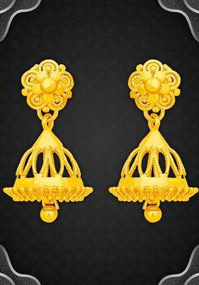 Gold-Plated Dome Shaped Jhumkas for Women | Traditional Temple Jewellery for Wedding & Festive Wear | Gift for Her