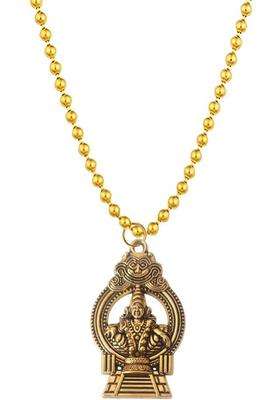 Gold-Plated Contemporary Pendants with Chains for Men | Traditional Temple Jewellery for Wedding & Festive Wear | Gift for Him