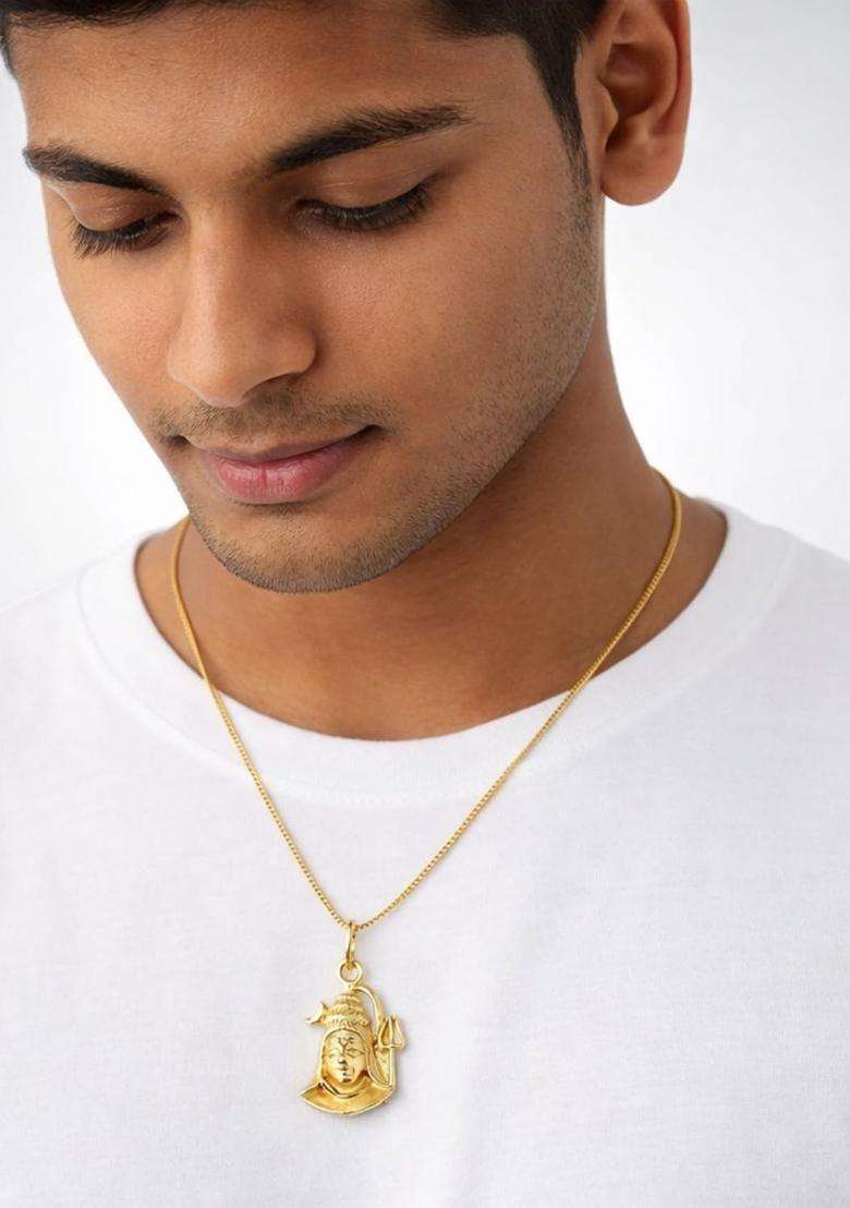 Gold-Plated Temple Necklace for Men & Women | Traditional Temple Jewellery for Wedding & Festive Wear | Festive Gift - Indya