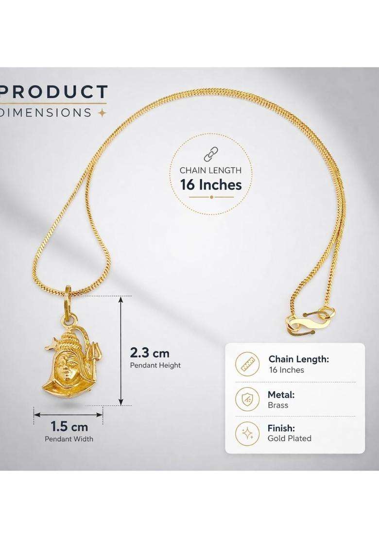 Gold-Plated Temple Necklace for Men & Women | Traditional Temple Jewellery for Wedding & Festive Wear | Festive Gift - Indya