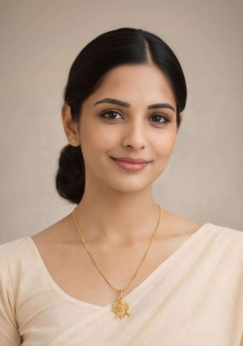 Gold-Plated Temple Quirky Shaped Pendant with Chain for Men & Women | Traditional Temple Jewellery for Wedding & Festive Wear | Festive Gift - Indya