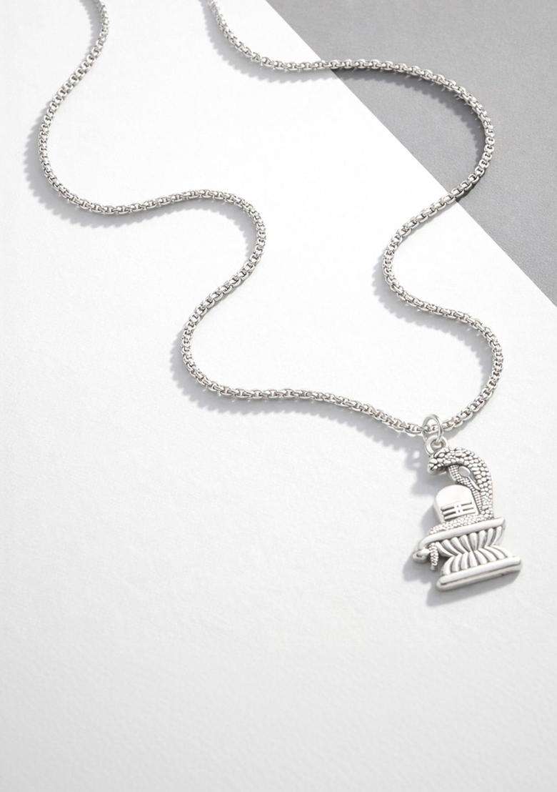 Temple Quirky Shaped Pendant with Chain for Men & Women | Traditional Temple Jewellery for Wedding & Festive Wear | Festive Gift - Indya