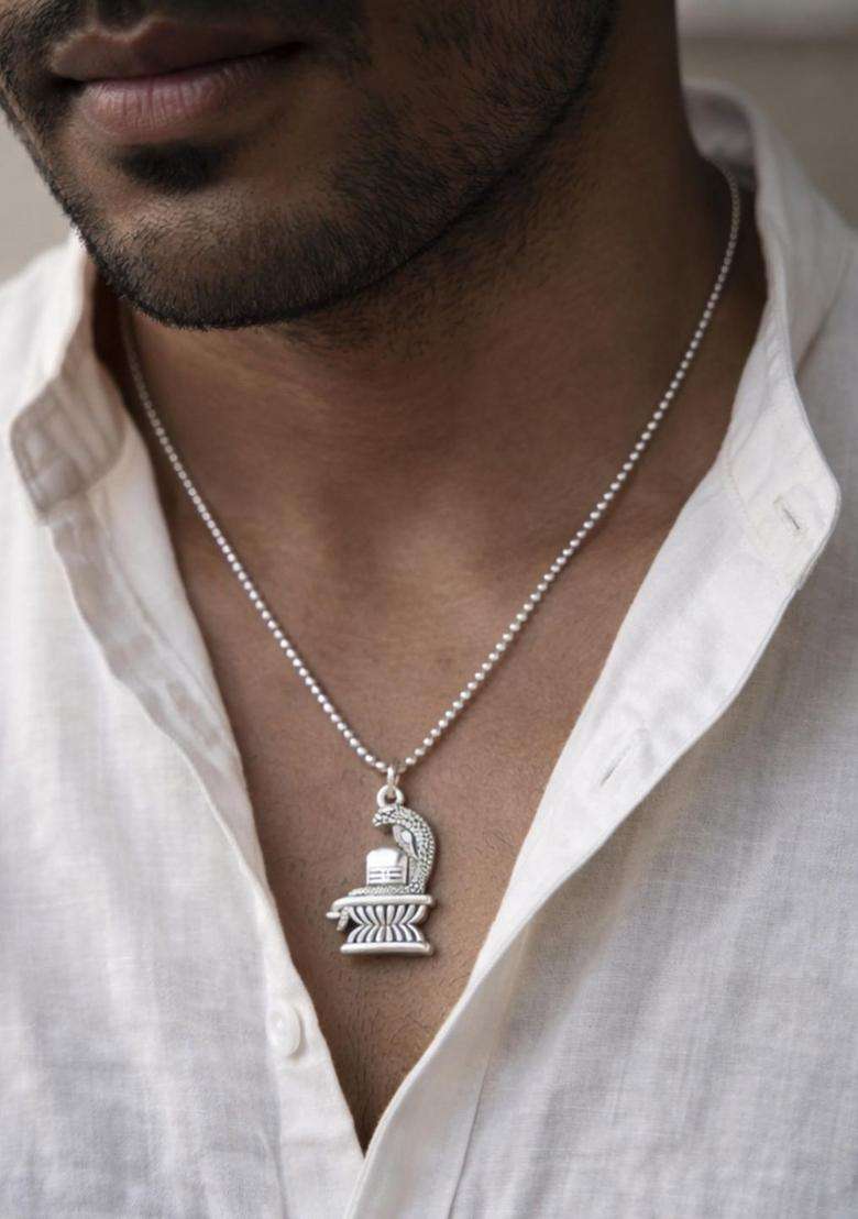 Temple Quirky Shaped Pendant with Chain for Men & Women | Traditional Temple Jewellery for Wedding & Festive Wear | Festive Gift - Indya
