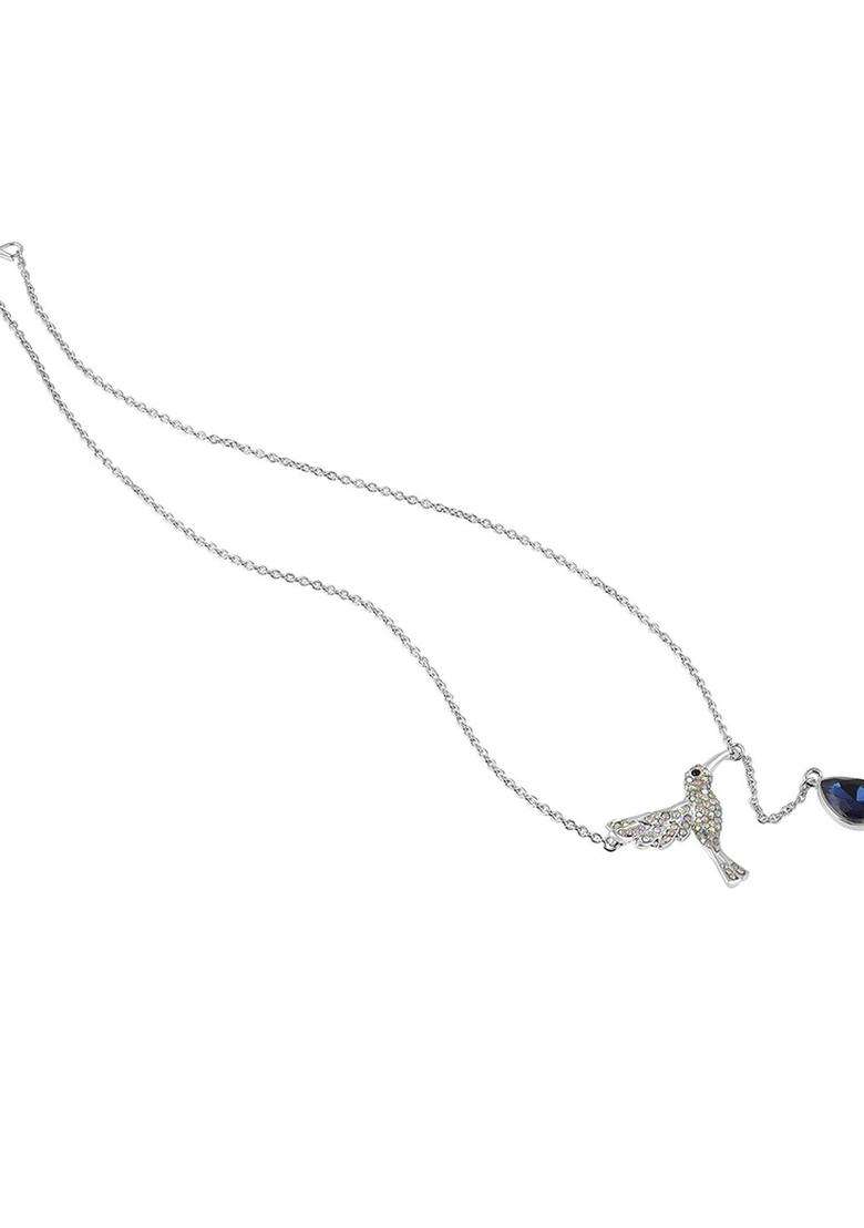 Rhodium-Plated Hummingbird-Shaped Pendants with Chains for Women | Stylish Party & Everyday Wear | Gift for Her - Indya