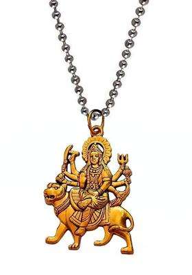 Gold-Plated Quirky Pendants with Chains for Men & Women | Traditional Temple Jewellery for Wedding & Festive Wear | Festive Gift