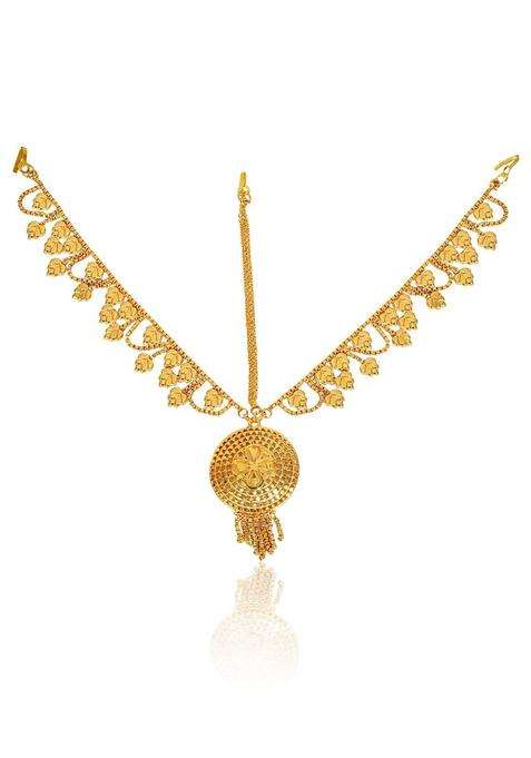 Gold-Plated Matha Patti Head Jewellery for Women | Traditional Temple Jewellery for Wedding & Festive Wear | Gift for Her