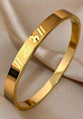 Temple Gold-Plated Shree Ram Anti Tarnish Kada Bracelet for Men | Stylish Party & Everyday Wear | Gift for Him