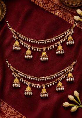 Gold-Plated Circular Earrings for Women | Traditional Temple Jewellery for Wedding & Festive Wear | Gift for Her