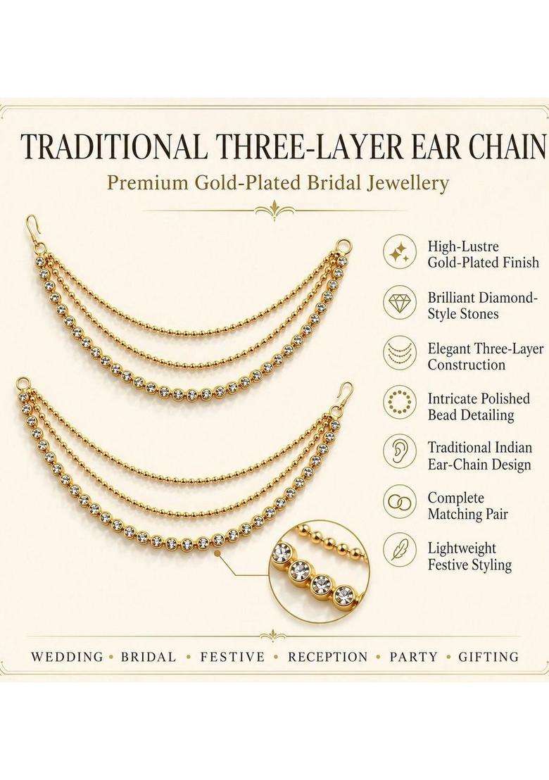 Gold-Plated Contemporary Earrings for Women | Traditional Temple Jewellery for Wedding & Festive Wear | Gift for Her - Indya