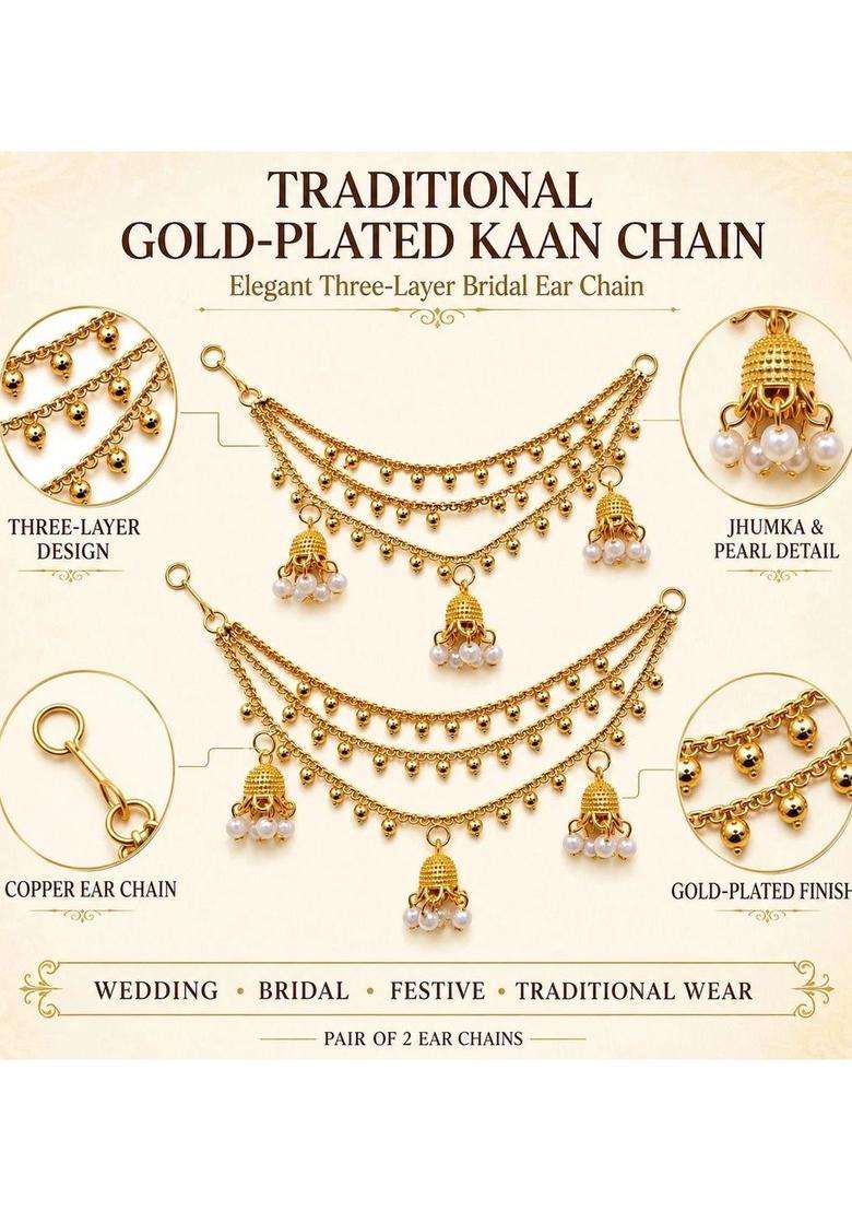 Gold-Plated Circular Earrings for Women | Traditional Temple Jewellery for Wedding & Festive Wear | Gift for Her - Indya