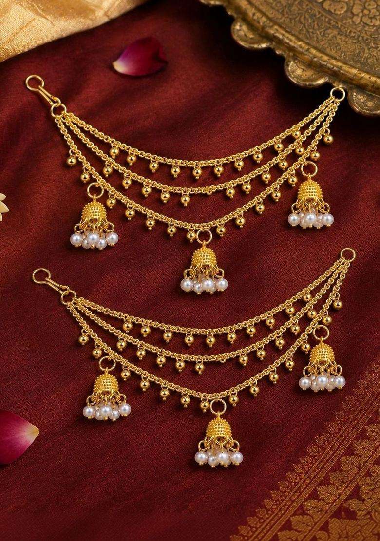 Gold-Plated Contemporary Earrings for Women | Traditional Temple Jewellery for Wedding & Festive Wear | Gift for Her - Indya
