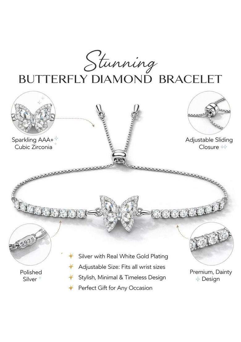 American Diamond Temple Silver-Plated Link Bracelet for Women | Stylish Party & Everyday Wear | Gift for Her - Indya