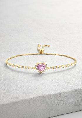 American Diamond Temple Gold-Plated Link Bracelet for Women | Stylish Party & Everyday Wear | Gift for Her