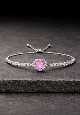 American Diamond Temple Silver-Plated Link Bracelet for Women | Stylish Party & Everyday Wear | Gift for Her