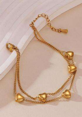 Stainless Steel Gold-Plated Wraparound Bracelet for Women | Stylish Party & Everyday Wear | Gift for Her