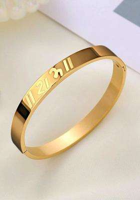 Gold-Plated Kada Bracelet for Men | Stylish Party & Everyday Wear | Gift for Him