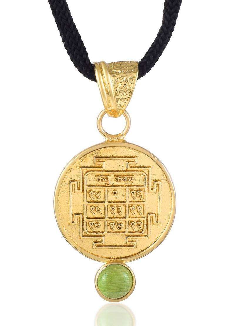 Gold-Plated Circular Pendants with Chains for Men & Women | Traditional Temple Jewellery for Wedding & Festive Wear | Festive Gift - Indya
