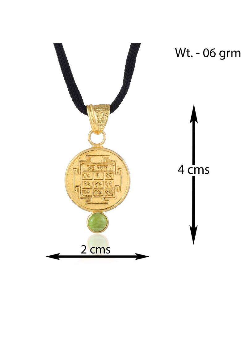 Gold-Plated Circular Pendants with Chains for Men & Women | Traditional Temple Jewellery for Wedding & Festive Wear | Festive Gift - Indya