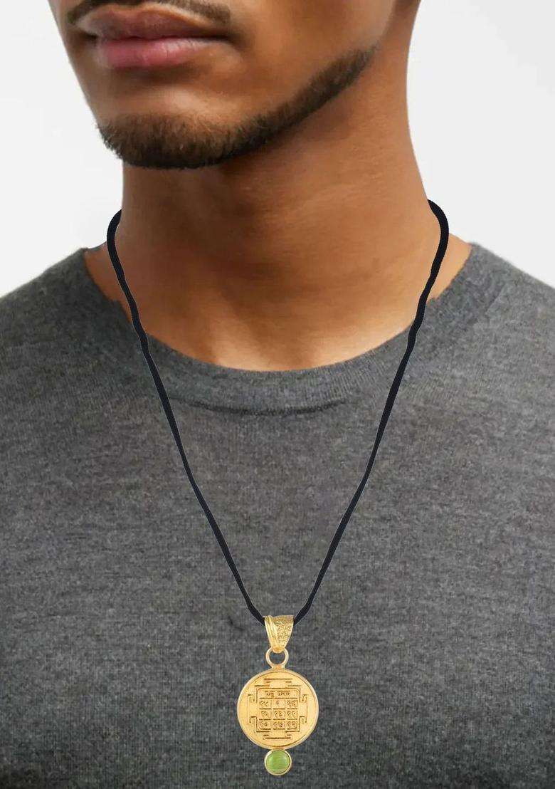 Gold-Plated Circular Pendants with Chains for Men & Women | Traditional Temple Jewellery for Wedding & Festive Wear | Festive Gift - Indya