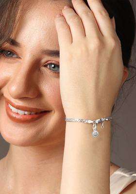 Sterling Silver Temple Link Bracelet for Women | Traditional Temple Jewellery for Wedding & Festive Wear | Gift for Her