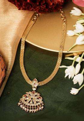 Gold-Plated Temple Necklace for Women | Traditional Temple Jewellery for Wedding & Festive Wear | Gift for Her