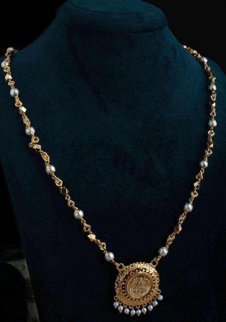 Gold-Plated Temple Necklace for Women | Traditional Temple Jewellery for Wedding & Festive Wear | Gift for Her - Indya