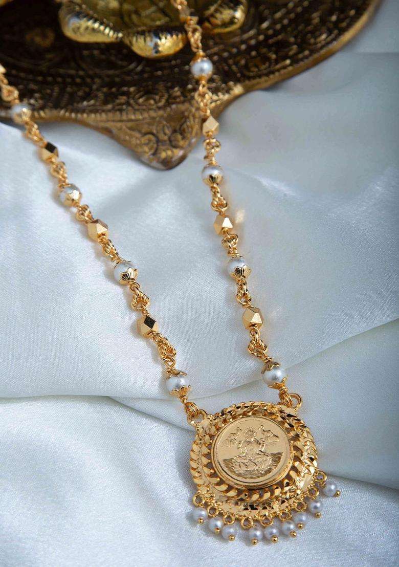 Gold-Plated Temple Necklace for Women | Traditional Temple Jewellery for Wedding & Festive Wear | Gift for Her - Indya