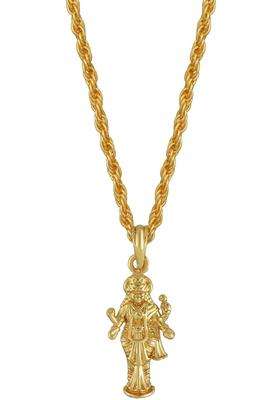 Gold-Plated Contemporary Pendant with Chain for Men & Women | Traditional Temple Jewellery for Wedding & Festive Wear | Festive Gift