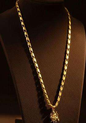 Gold-Plated Quirky Pendants with Chains for Men & Women | Traditional Temple Jewellery for Wedding & Festive Wear | Festive Gift