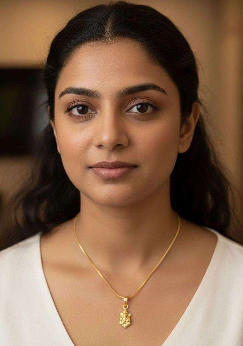 Gold-Plated Quirky Pendants with Chains for Men & Women | Traditional Temple Jewellery for Wedding & Festive Wear | Festive Gift - Indya