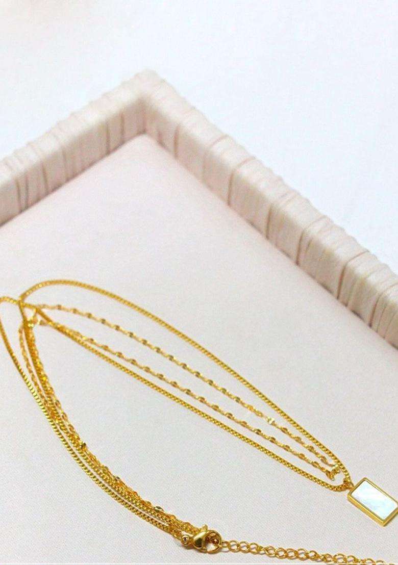 Gold-Plated Feather Shaped Pendant with Chain for Women | Stylish Party & Everyday Wear | Gift for Her - Indya