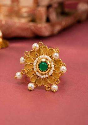Gold-Plated Temple Finger Ring for Women | Traditional Temple Jewellery for Wedding & Festive Wear | Gift for Her