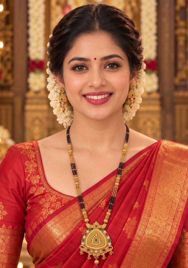 Gold-Plated Temple Stone Studded & Beaded Necklace and Earrings for Women | Traditional Temple Jewellery for Wedding & Festive Wear | Gift for Her - Indya
