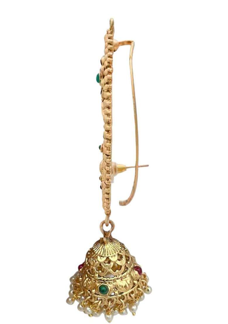 Contemporary Ear Cuff Earrings for Women | Traditional Temple Jewellery for Wedding & Festive Wear | Gift for Her - Indya