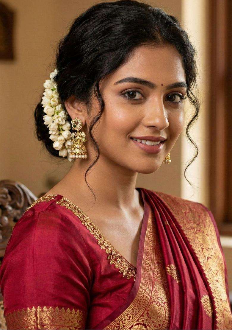 Gold-Plated Peacock Shaped Jhumkas Earrings with CZ Stone for Women | Traditional Temple Jewellery for Wedding & Festive Wear | Gift for Her - Indya
