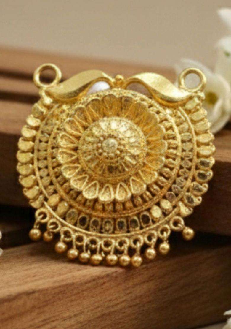 Gold-Plated Floral Pendants for Women | Traditional Temple Jewellery for Wedding & Festive Wear | Gift for Her - Indya