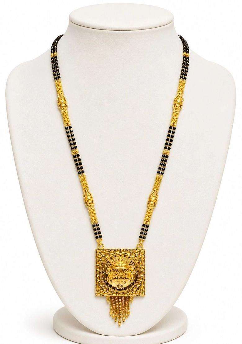 Copper Gold-Plated Temple Necklace for Women | Traditional Temple Jewellery for Wedding & Festive Wear | Gift for Her - Indya