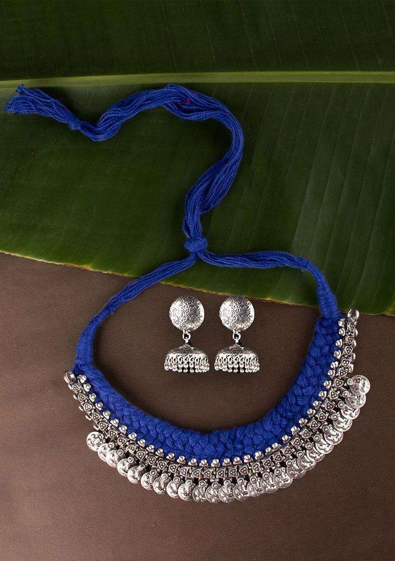 Silver-Plated Temple Jewellery Set for Women | Traditional Temple Jewellery for Wedding & Festive Wear | Gift for Her - Indya