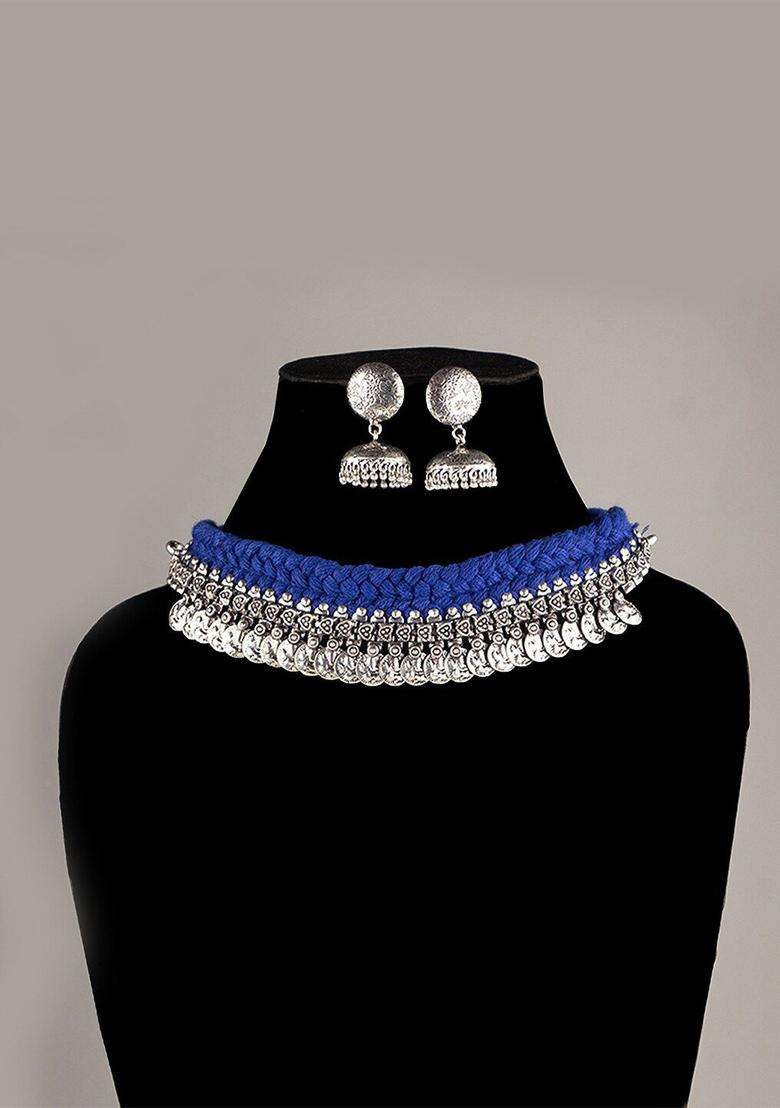 Silver-Plated Temple Jewellery Set for Women | Traditional Temple Jewellery for Wedding & Festive Wear | Gift for Her - Indya