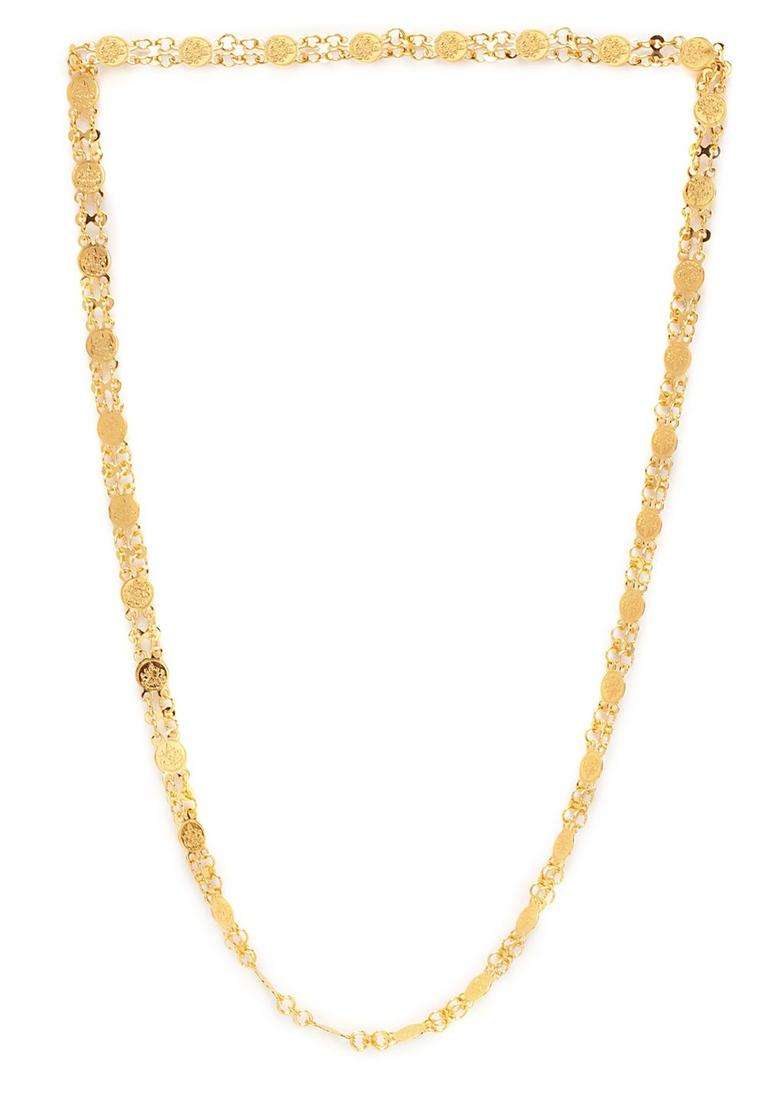 Gold-Plated Handcrafted Lakshmi Haar Necklace for Women | Traditional Temple Jewellery for Wedding & Festive Wear | Gift for Her - Indya