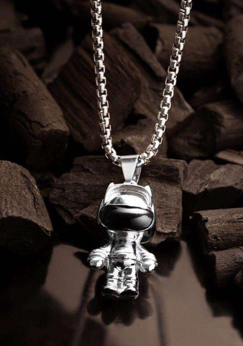 Silver-Plated Pendants with Chains for Men | Stylish Party & Everyday Wear | Gift for Him - Indya