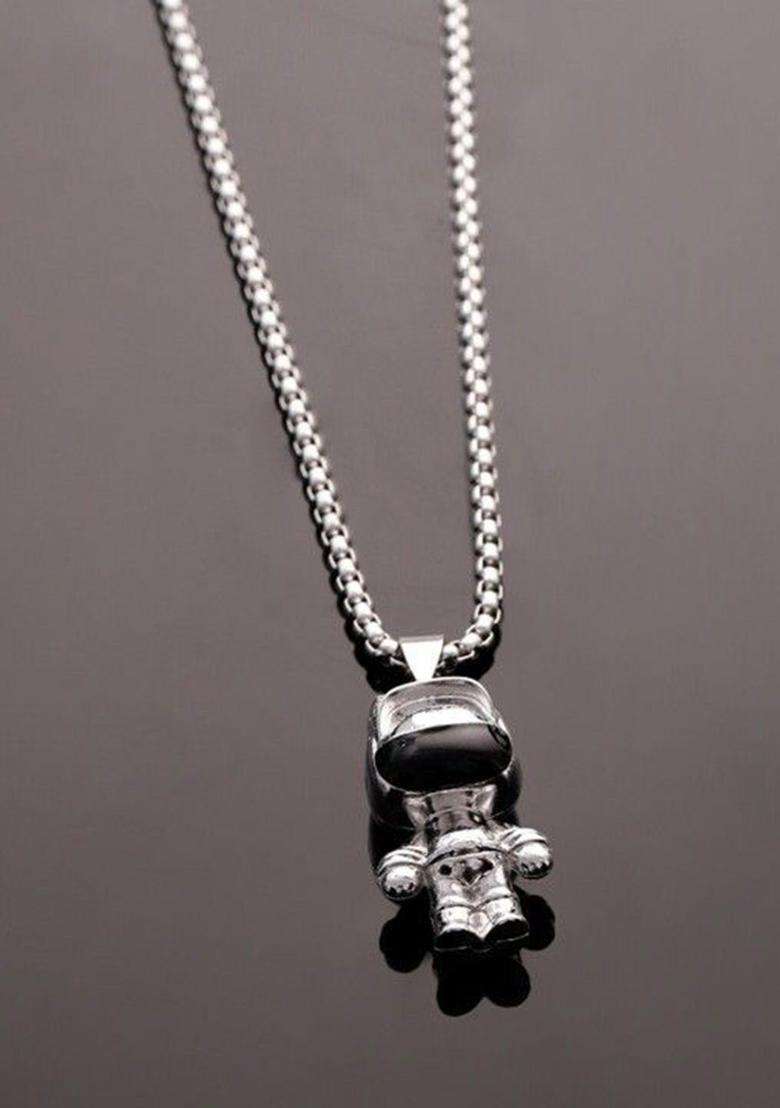 Silver-Plated Pendants with Chains for Men | Stylish Party & Everyday Wear | Gift for Him - Indya