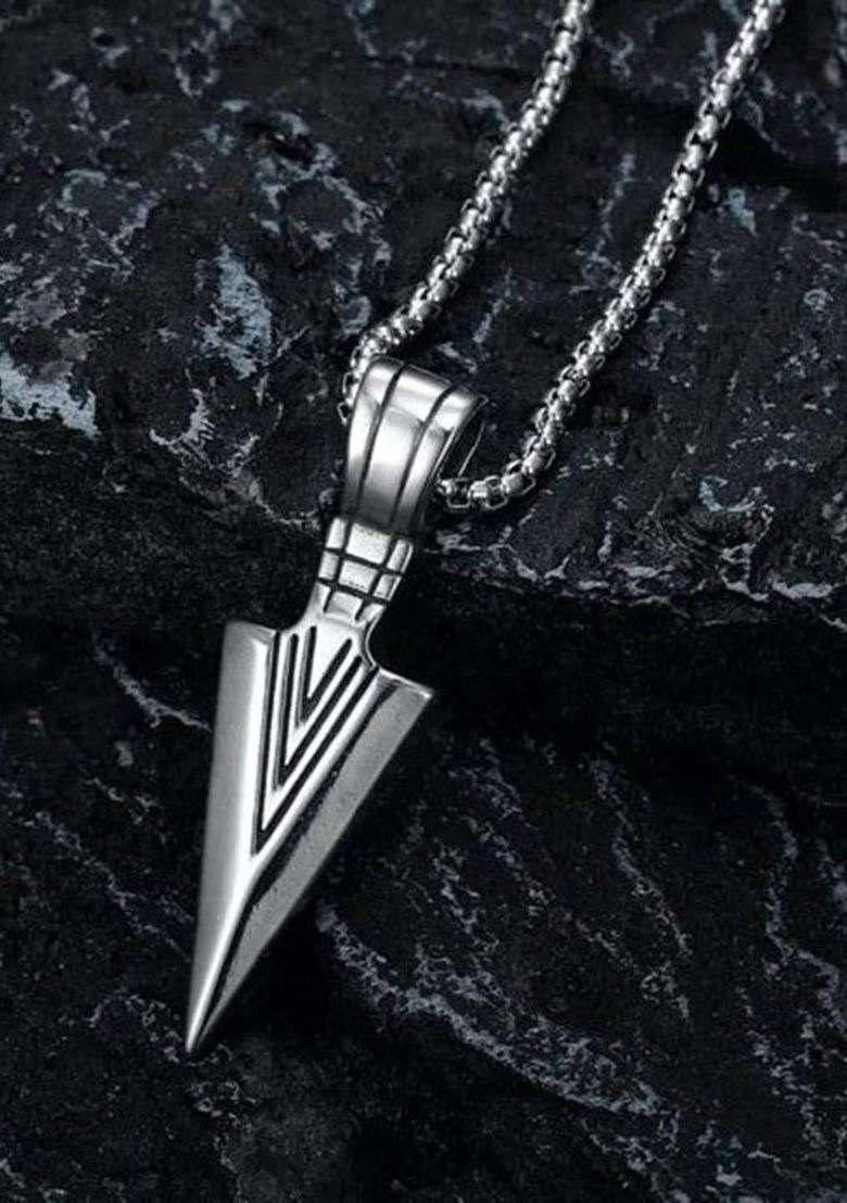 Silver-Plated Pendants with Chains for Men | Stylish Party & Everyday Wear | Gift for Him - Indya