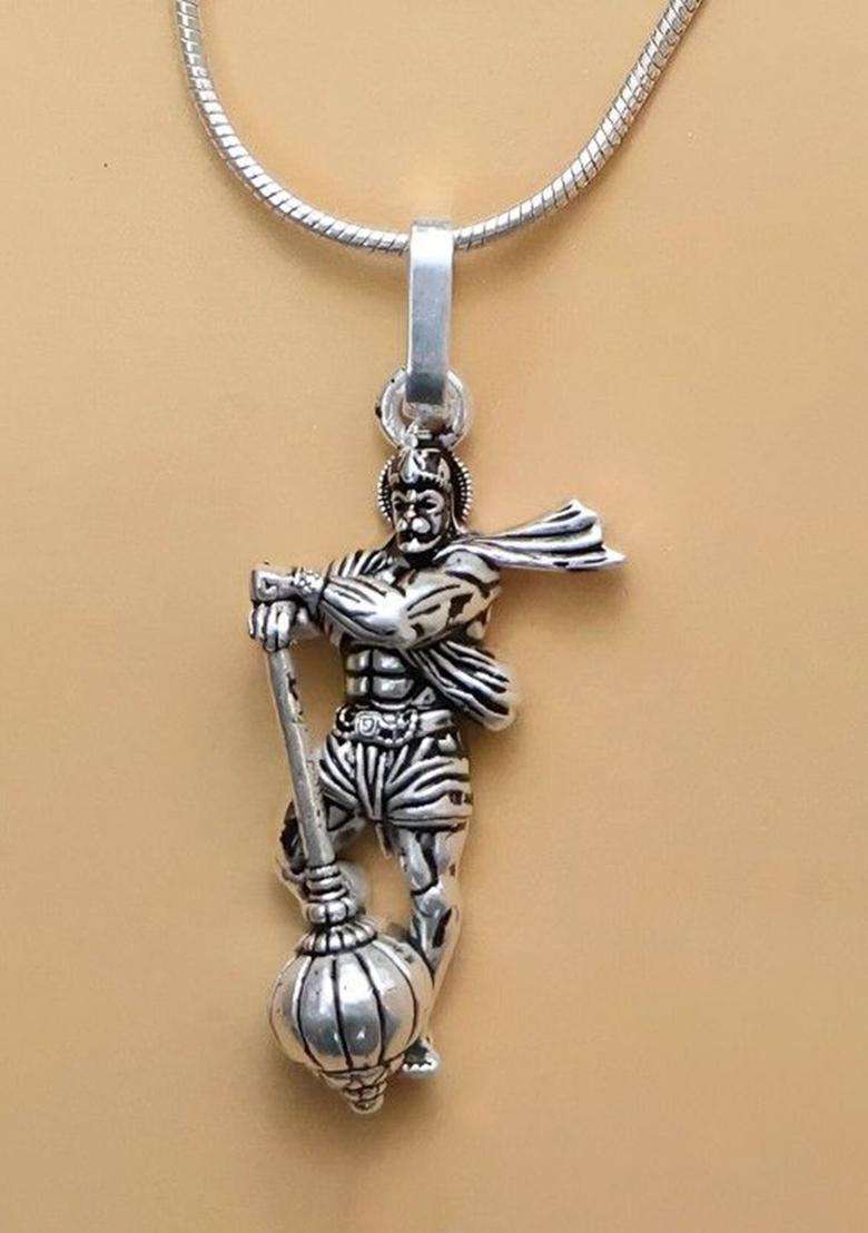 Silver-Plated Pendants with Chains for Men | Stylish Party & Everyday Wear | Gift for Him - Indya