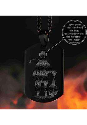 Stainless Steel Geometric Shaped Temple Pendant with Chain for Men & Women | Traditional Temple Jewellery for Wedding & Festive Wear | Festive Gift