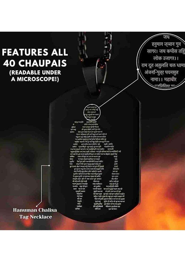 Stainless Steel Geometric Shaped Temple Pendant with Chain for Men & Women | Traditional Temple Jewellery for Wedding & Festive Wear | Festive Gift - Indya