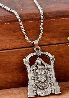 Silver-Plated Pendant for Men & Women | Traditional Temple Jewellery for Wedding & Festive Wear | Festive Gift