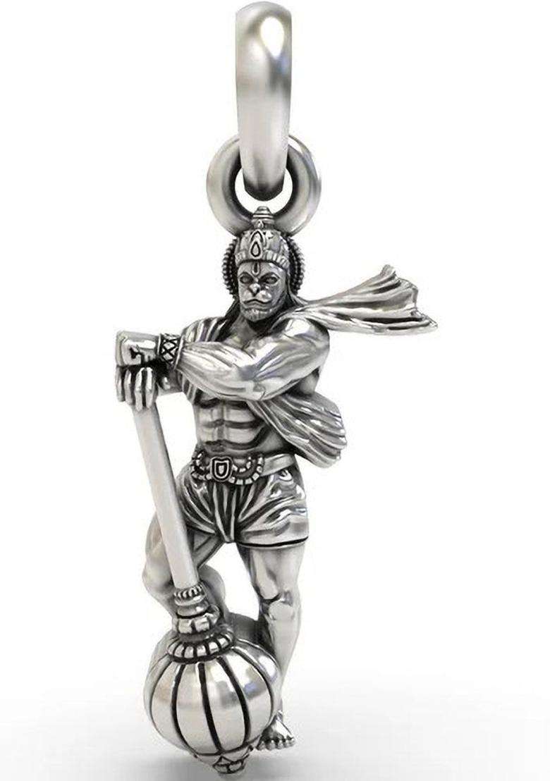 Silver-Plated Pendant for Men & Women | Traditional Temple Jewellery for Wedding & Festive Wear | Festive Gift - Indya