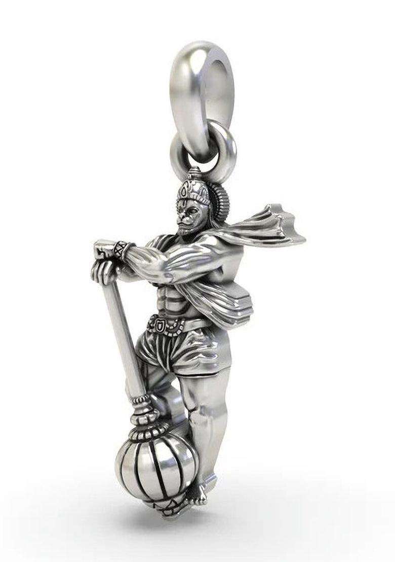 Silver-Plated Pendant for Men & Women | Traditional Temple Jewellery for Wedding & Festive Wear | Festive Gift - Indya